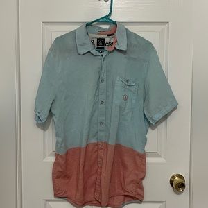 Volcom Short Sleeve Button Up Size L